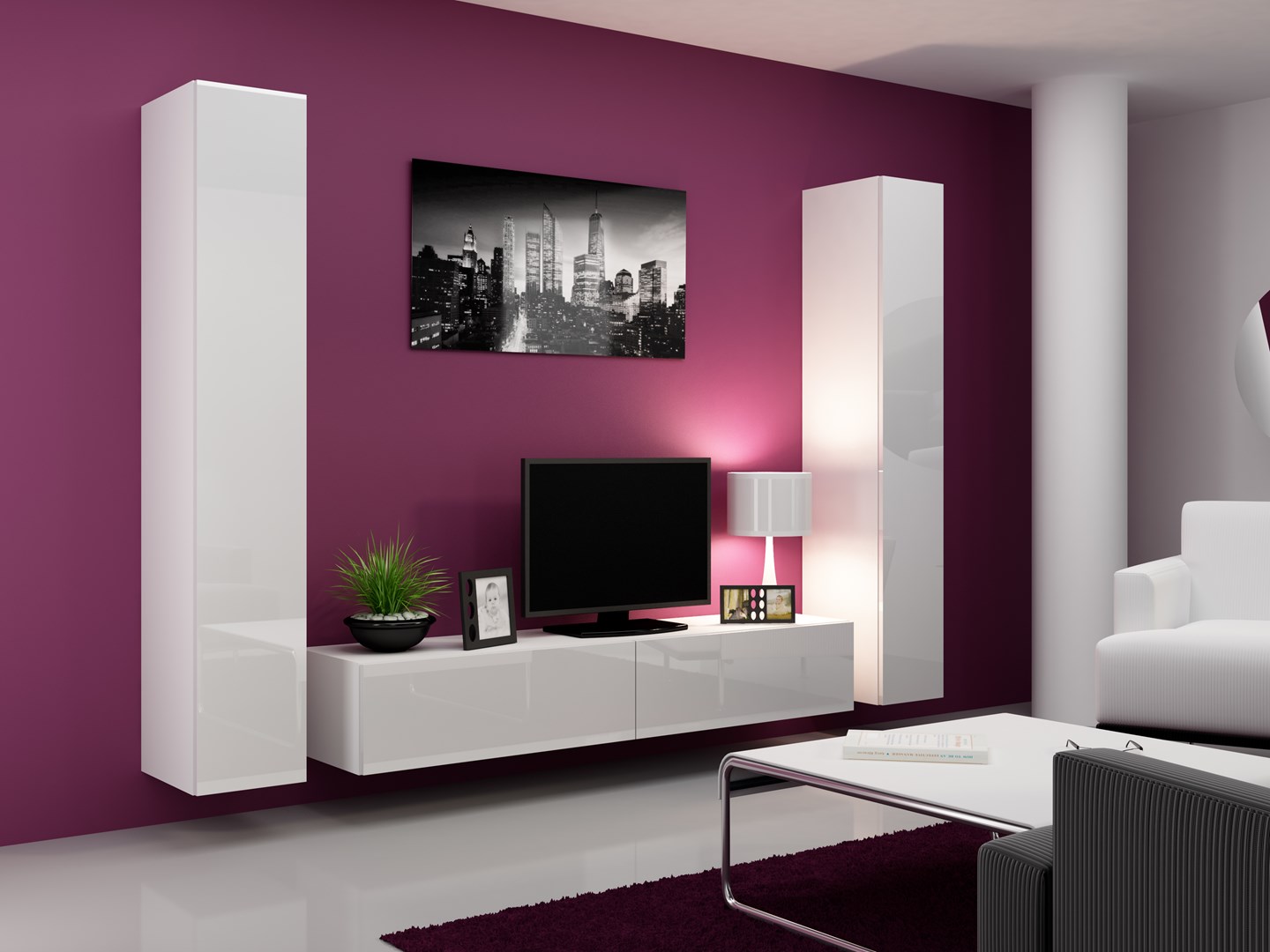 Cama Full cabinet VIGO '180' 180/40/30 white/white gloss Cama Full cabinet VIGO '180' 180/40/30 white/white gloss