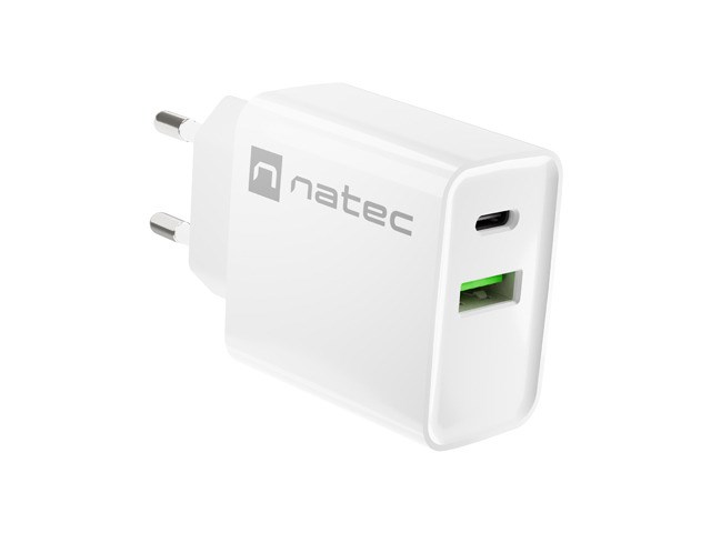 NATEC NETWORK CHARGER RIBERA USB-A+USB-C 20W PD NATEC NETWORK CHARGER RIBERA USB-A+USB-C 20W PD