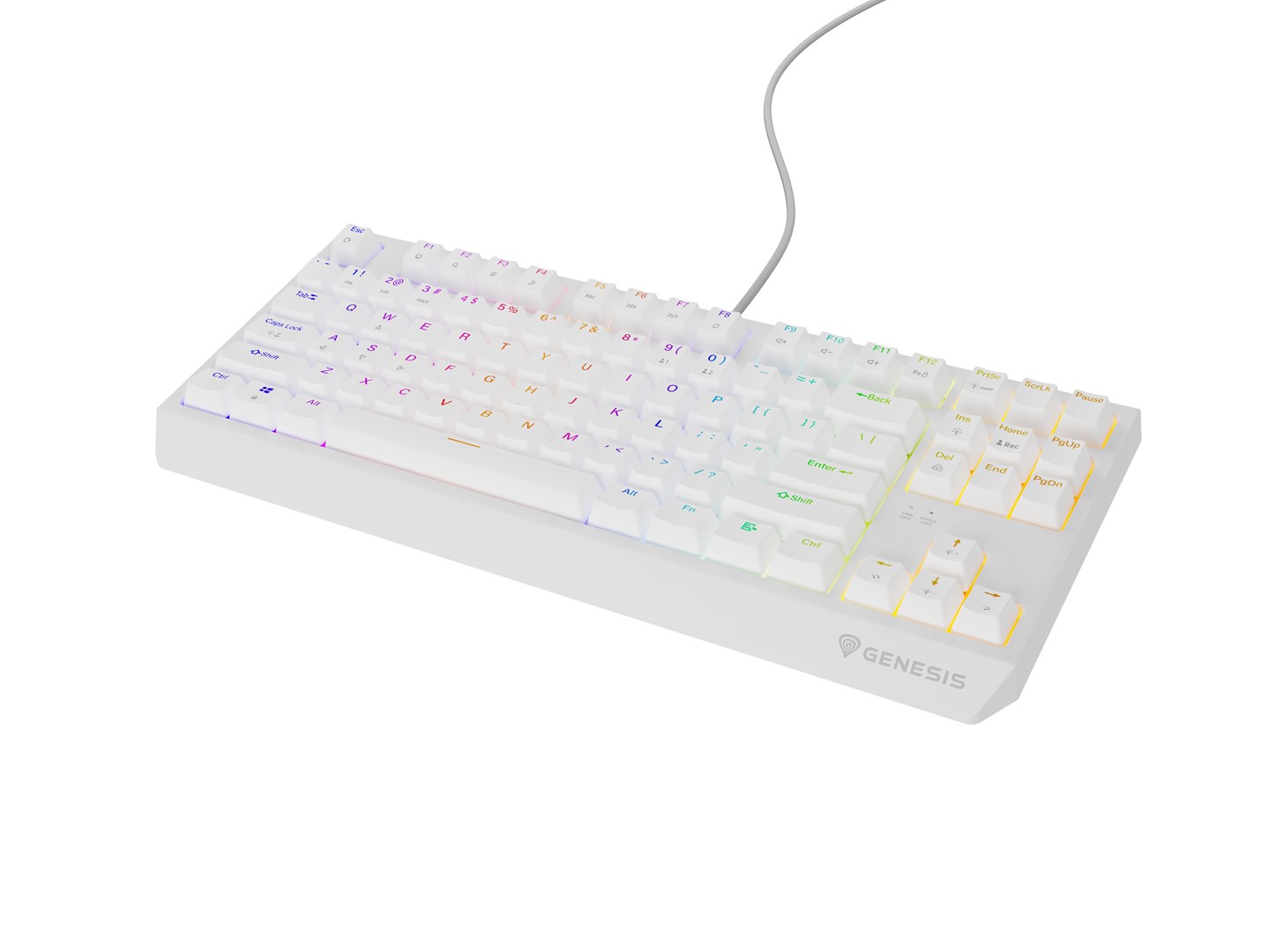 GENESIS Thor 230 TKL keyboard Gaming USB + RF Wireless + Bluetooth QWERTY White GENESIS Thor 230 TKL keyboard Gaming USB + RF Wireless + Bluetooth QWERTY White