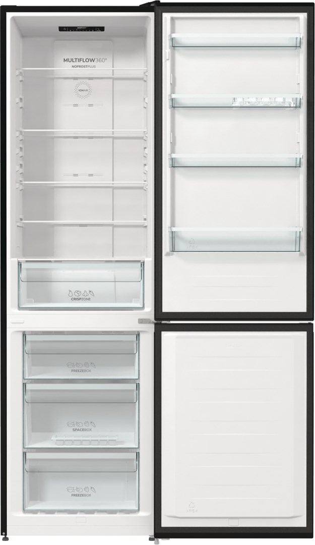 Gorenje NRK6202EBXL4 fridge-freezer Freestanding 331 L E Black Gorenje NRK6202EBXL4 fridge-freezer Freestanding 331 L E Black