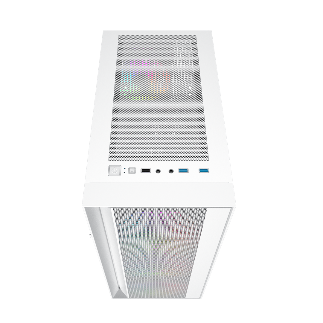 Gembird Fornax 4000W ARGB gaming ATX computer case, Midi Tower, backlight, White Gembird Fornax 4000W ARGB gaming ATX computer case, Midi Tower, backlight, White