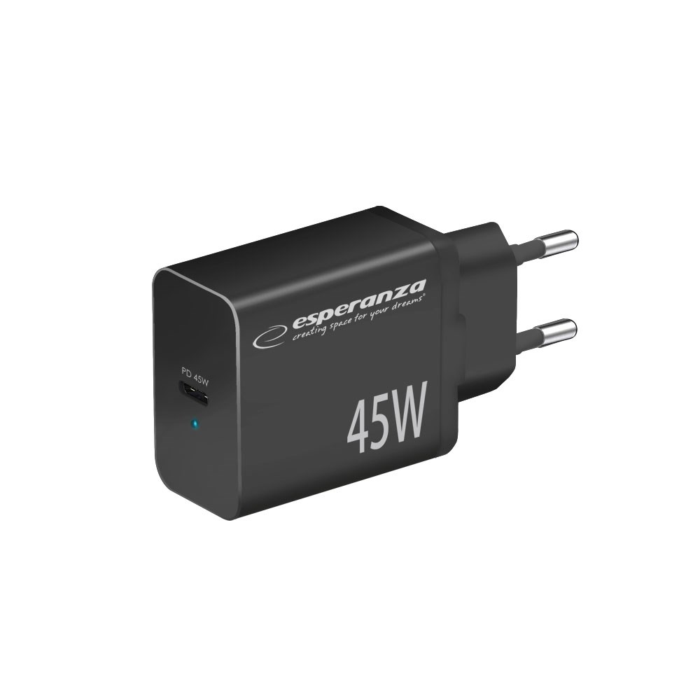 Esperanza EZC108K mains charger 45W Black Esperanza EZC108K mains charger 45W Black