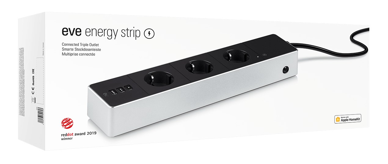 Eve Energy Strip Black, White 3 AC outlet(s) 120-230 V 1.9 m Eve Energy Strip Black, White 3 AC outlet(s) 120-230 V 1.9 m
