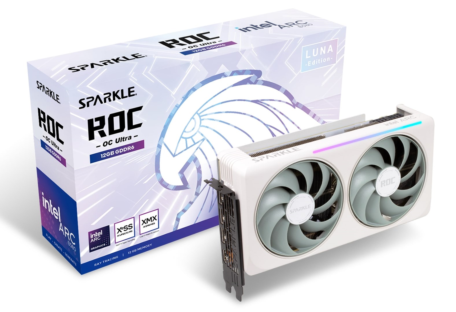 SPARKLE Intel Arc B580 ROC Luna OC U12G graphics card SPARKLE Intel Arc B580 ROC Luna OC U12G graphics card