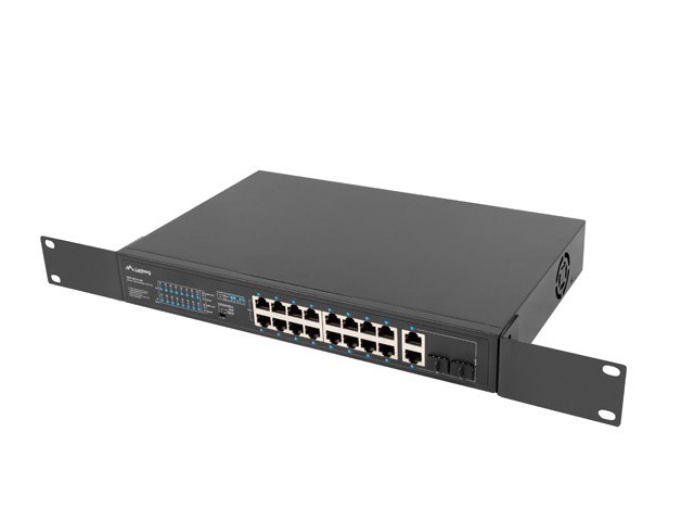 Lanberg Switch rack 19" POE+ 16x 100MB /2X COMBO GIGABIT ETHERNET 250W Lanberg Switch rack 19" POE+ 16x 100MB /2X COMBO GIGABIT ETHERNET 250W