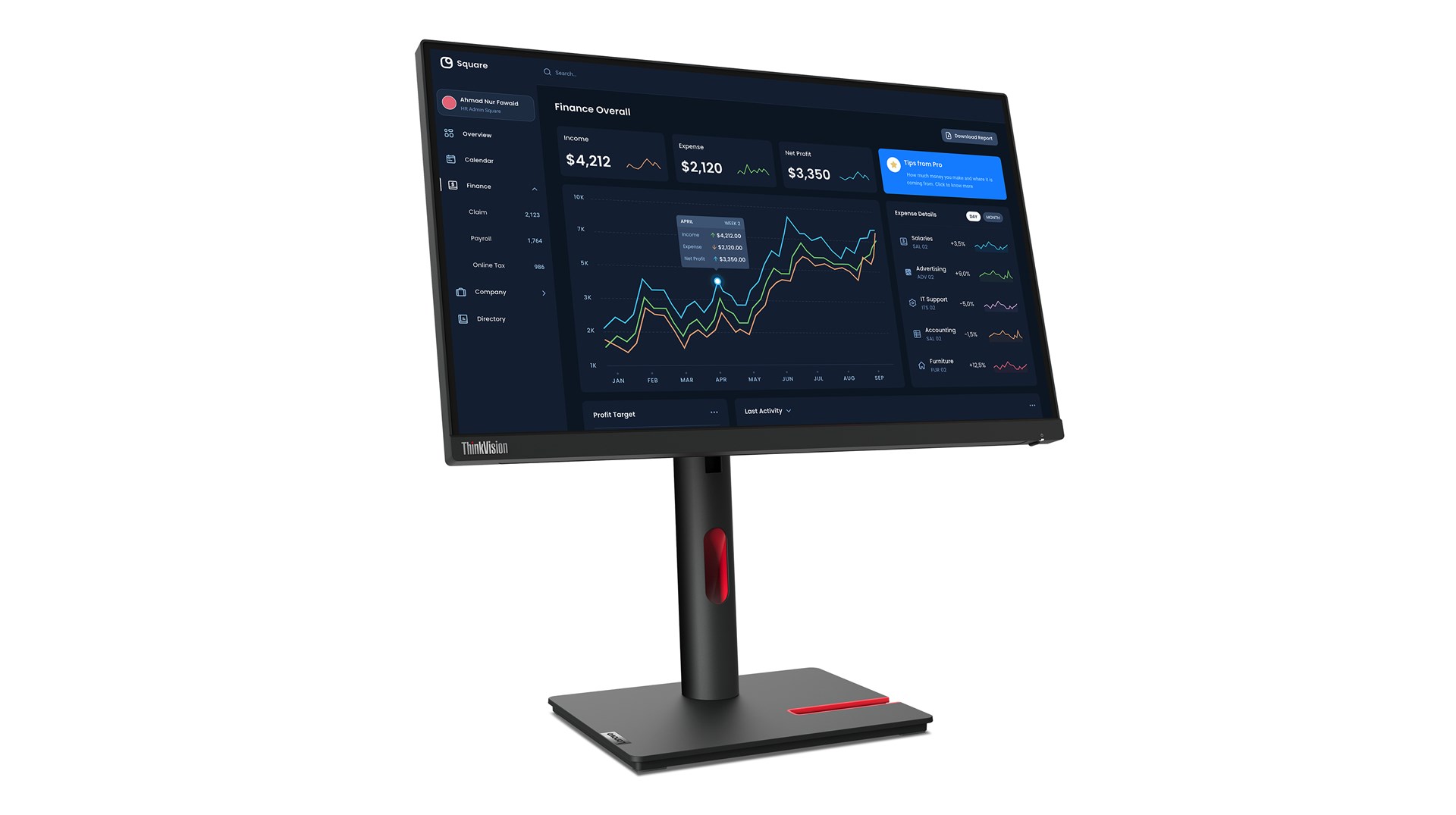 Lenovo ThinkVision T22i-30 LED display 54.6 cm (21.5") 1920 x 1080 pixels Full HD Black Lenovo ThinkVision T22i-30 LED display 54.6 cm (21.5") 1920 x 1080 pixels Full HD Black