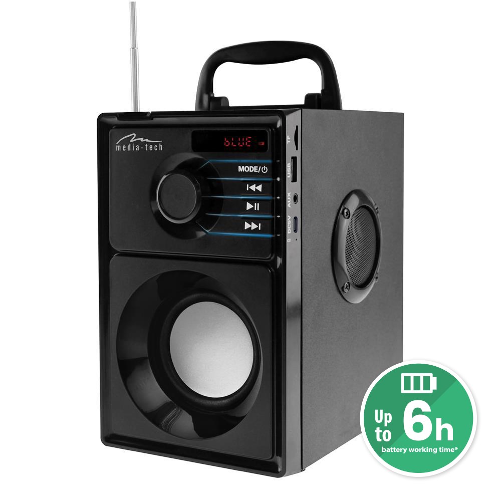 MEDIA-TECH WIRELESS BOOMBOX SPEAKER MT3179 MEDIA-TECH WIRELESS BOOMBOX SPEAKER MT3179