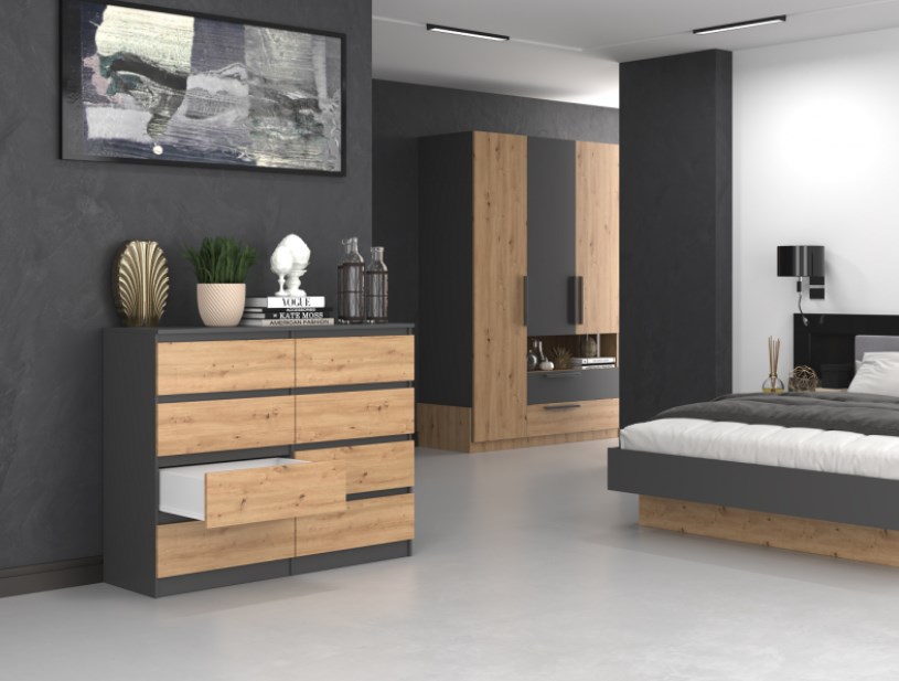 Topeshop M8 120 ANT/ART KPL chest of drawers Topeshop M8 120 ANT/ART KPL chest of drawers