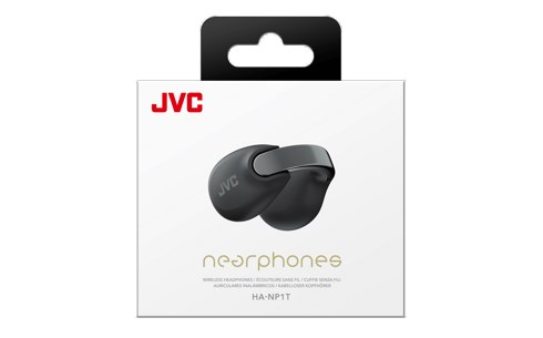 JVC HA-NP1TBU - open-back TWS earcuff headphones, black JVC HA-NP1TBU - open-back TWS earcuff headphones, black