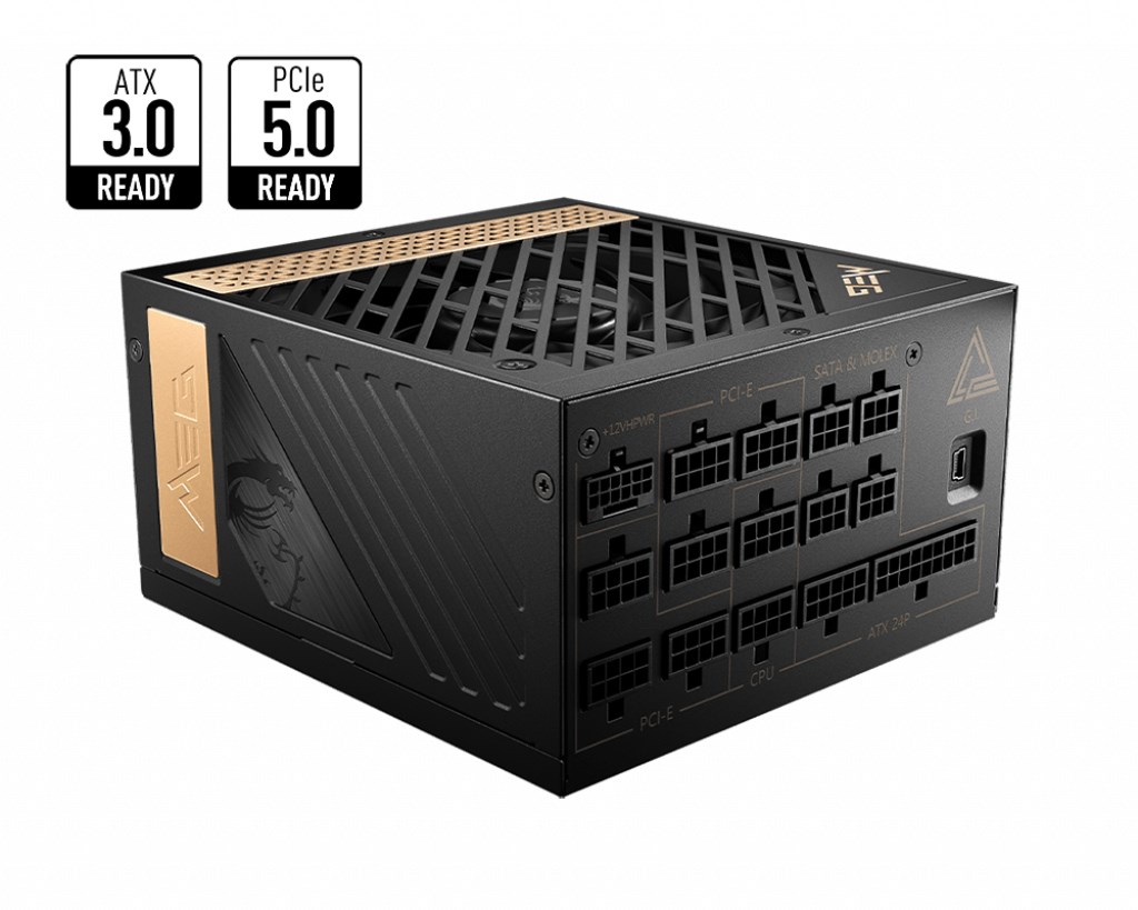 MSI MEG AI1300P PCIE5 power supply unit 1300 W 24-pin ATX ATX Black MSI MEG AI1300P PCIE5 power supply unit 1300 W 24-pin ATX ATX Black