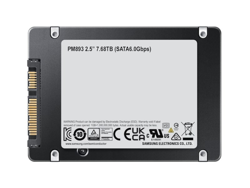 Samsung PM893 7.68 TB 2.5" Serial ATA III V-NAND TLC Samsung PM893 7.68 TB 2.5" Serial ATA III V-NAND TLC