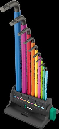 Wera 05133165001 hex key L-shaped hex key set Metric 9 pc(s) Wera 05133165001 hex key L-shaped hex key set Metric 9 pc(s)
