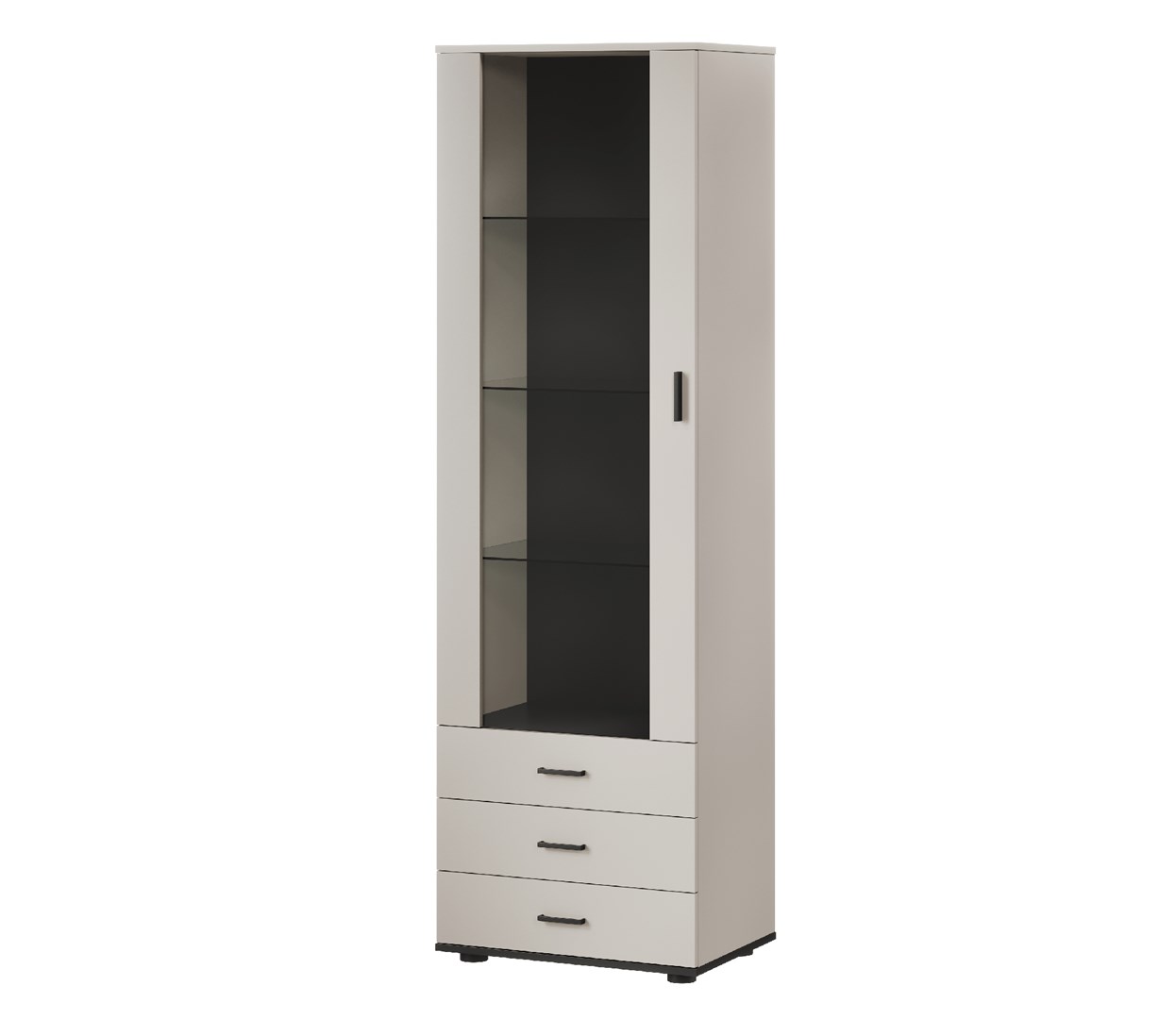 Cama S1 SOHO display cabinet 60x41x192 cashmere + black Cama S1 SOHO display cabinet 60x41x192 cashmere + black