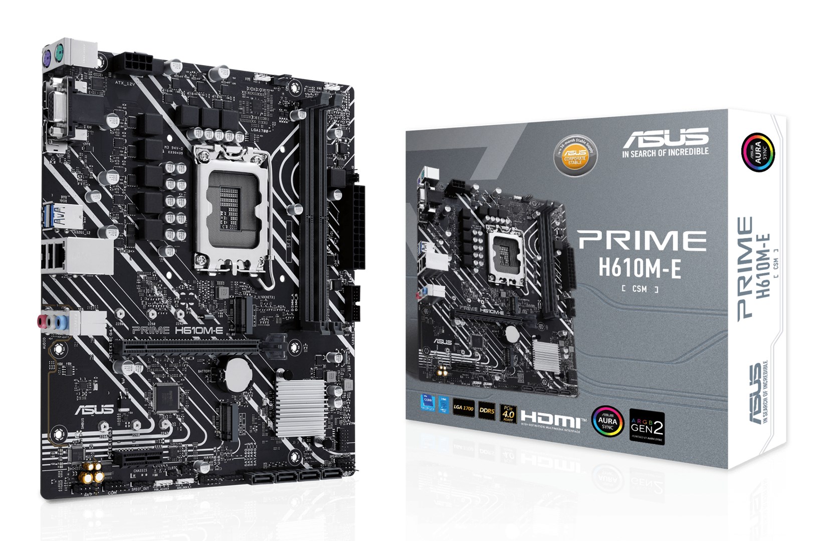 ASUS PRIME H610M-E-CSM Intel H610 LGA 1700 micro ATX ASUS PRIME H610M-E-CSM Intel H610 LGA 1700 micro ATX