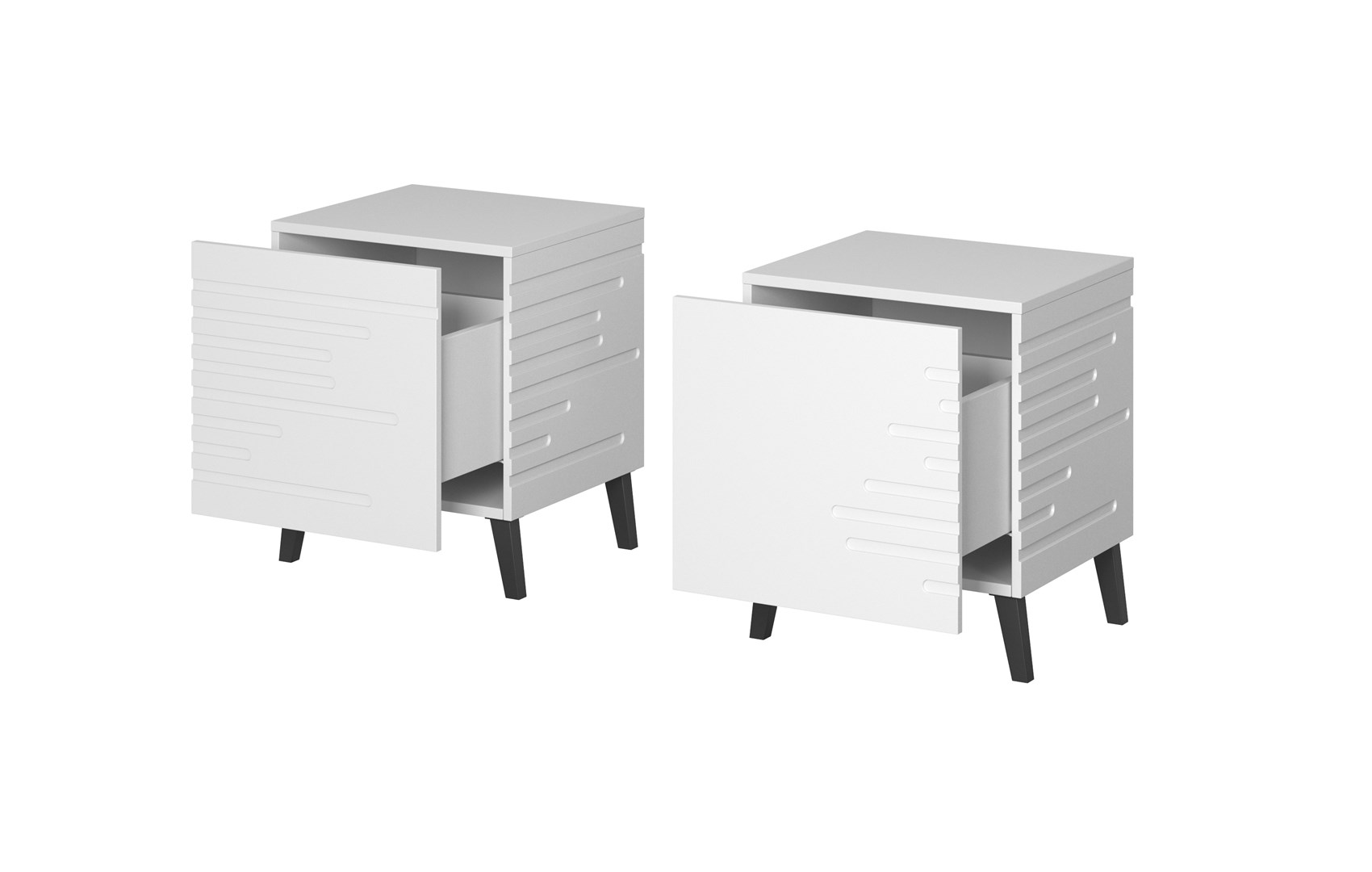 Cama Bedside table NOVA 44x40x52 white matt Cama Bedside table NOVA 44x40x52 white matt