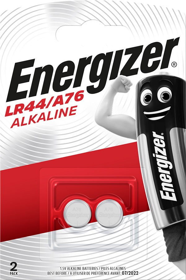 ENERGIZER BATTERIES ALKALINE SPECIALTY LR44/ A76 2 PIECES 1,5V ENERGIZER BATTERIES ALKALINE SPECIALTY LR44/ A76 2 PIECES 1,5V