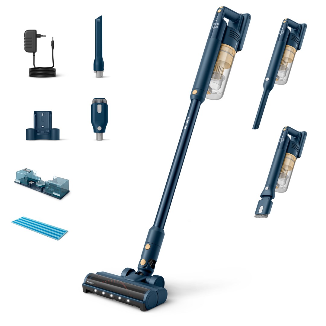Philips 5000 series XC5043/01 stick vacuum/electric broom Battery Dry&wet Cyclonic Bagless Blue, Yellow Philips 5000 series XC5043/01 stick vacuum/electric broom Battery Dry&wet Cyclonic Bagless Blue, Yellow