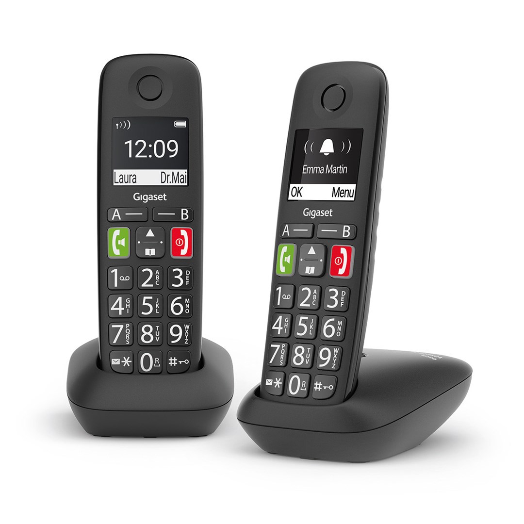 Gigaset E290 Duo Analog telephone handset Caller ID Black Gigaset E290 Duo Analog telephone handset Caller ID Black