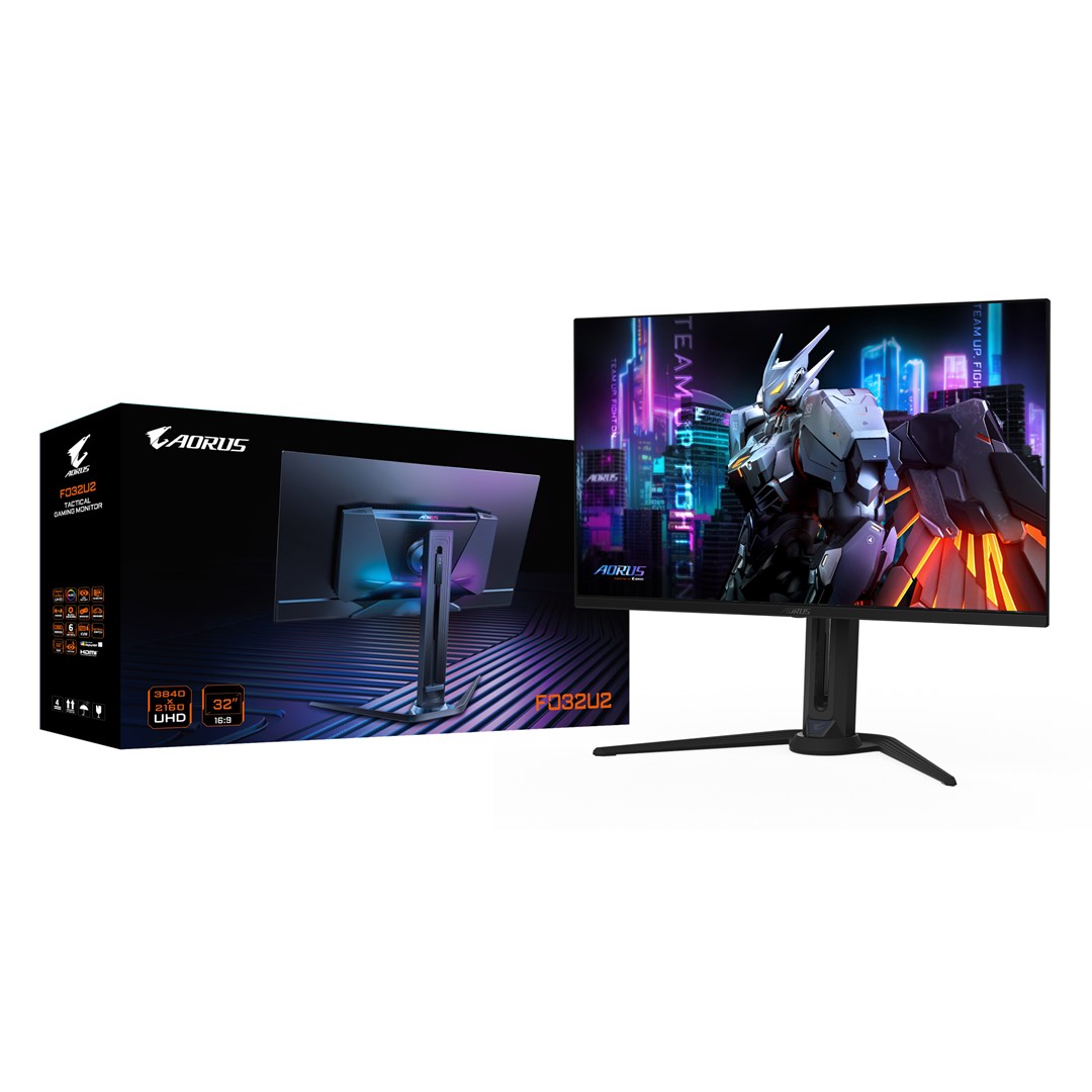 GIGABYTE AORUS FO32U2 32” OLED Gaming Monitor - 3840 x 2160(UHD), 240Hz, 0.03ms, KVM, 250 cd/m2, FreeSync Premium Pro, DisplayHDR True Black 400, HDMI 2.1 GIGABYTE AORUS FO32U2 32” OLED Gaming Monitor - 3840 x 2160(UHD), 240Hz, 0.03ms, KVM, 250 cd/m2, FreeSync Premium Pro, DisplayHDR True Black 400, HDMI 2.1