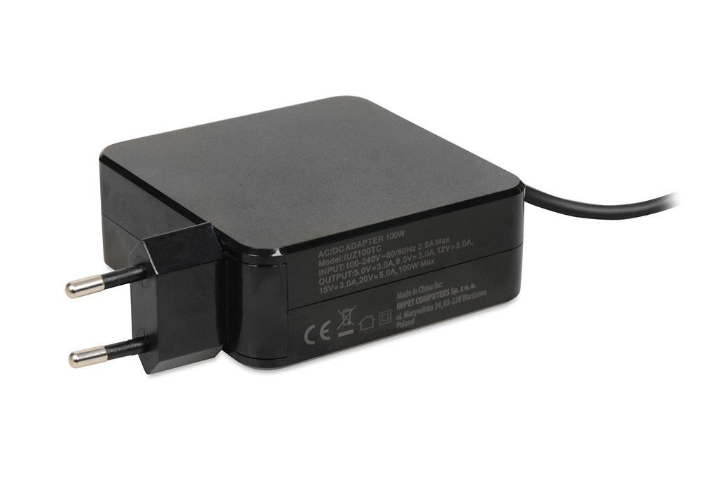 iBOX IUZ100TC laptop charger PD 100W, E-mark chip iBOX IUZ100TC laptop charger PD 100W, E-mark chip