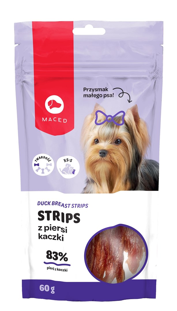 MACED Duck breast strips - Dog treat - 60g MACED Duck breast strips - Dog treat - 60g