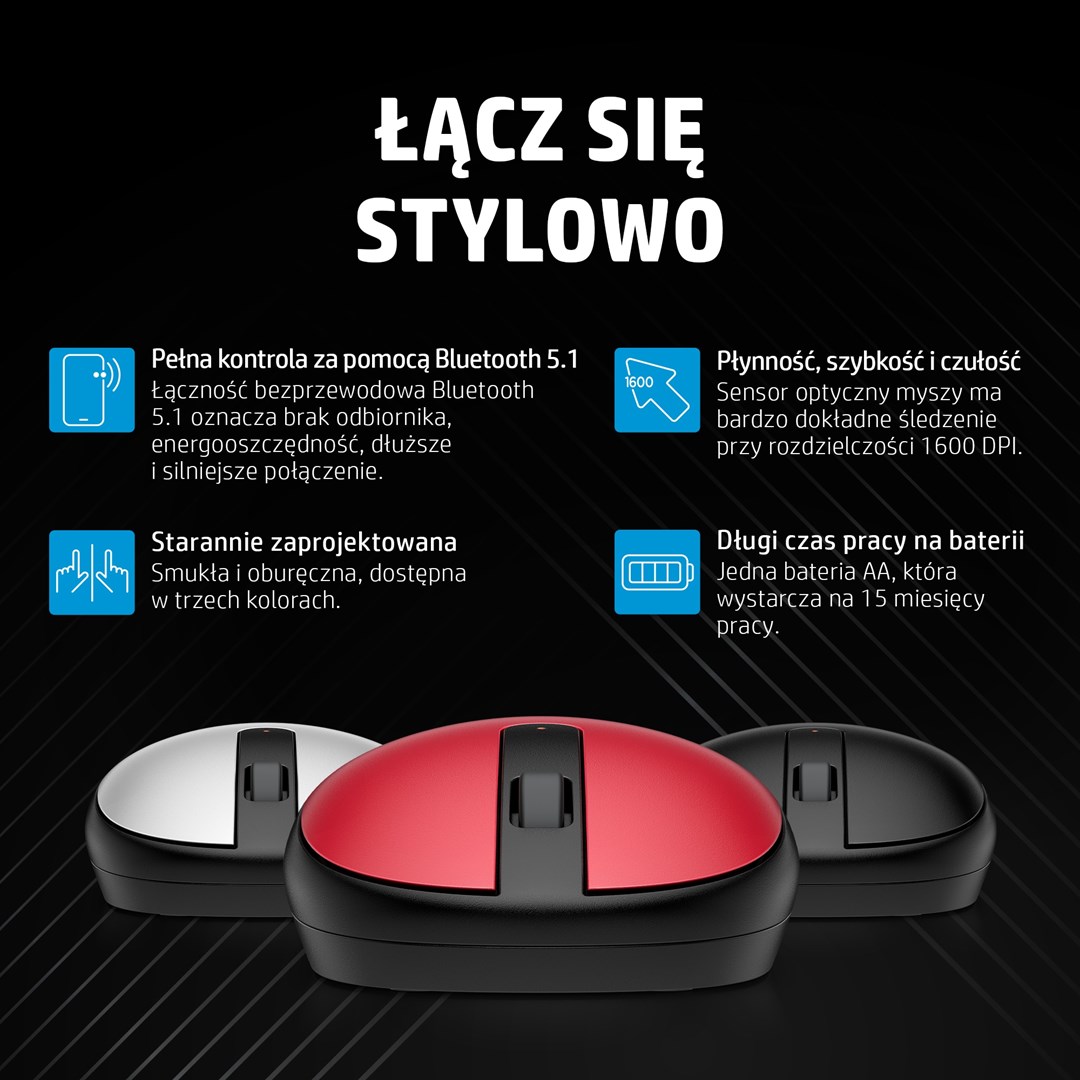 HP 240 Empire Red Bluetooth Mouse HP 240 Empire Red Bluetooth Mouse