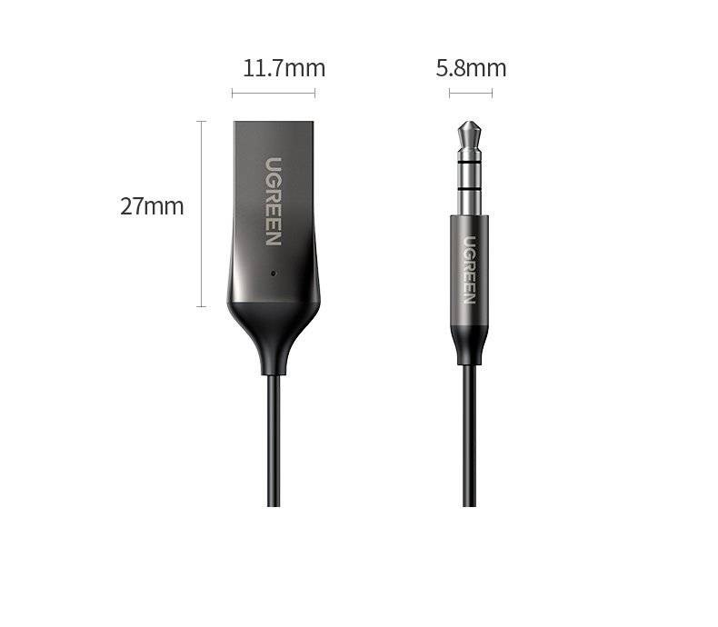 Ugreen CM309 Bluetooth 5.0 Audio Receiver USB Cable Audio Adapter AUX Jack Black Ugreen CM309 Bluetooth 5.0 Audio Receiver USB Cable Audio Adapter AUX Jack Black