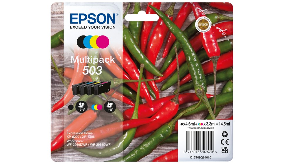 Epson 503 ink cartridge 4 pc(s) Original Standard Yield Black, Cyan, Magenta, Yellow Epson 503 ink cartridge 4 pc(s) Original Standard Yield Black, Cyan, Magenta, Yellow