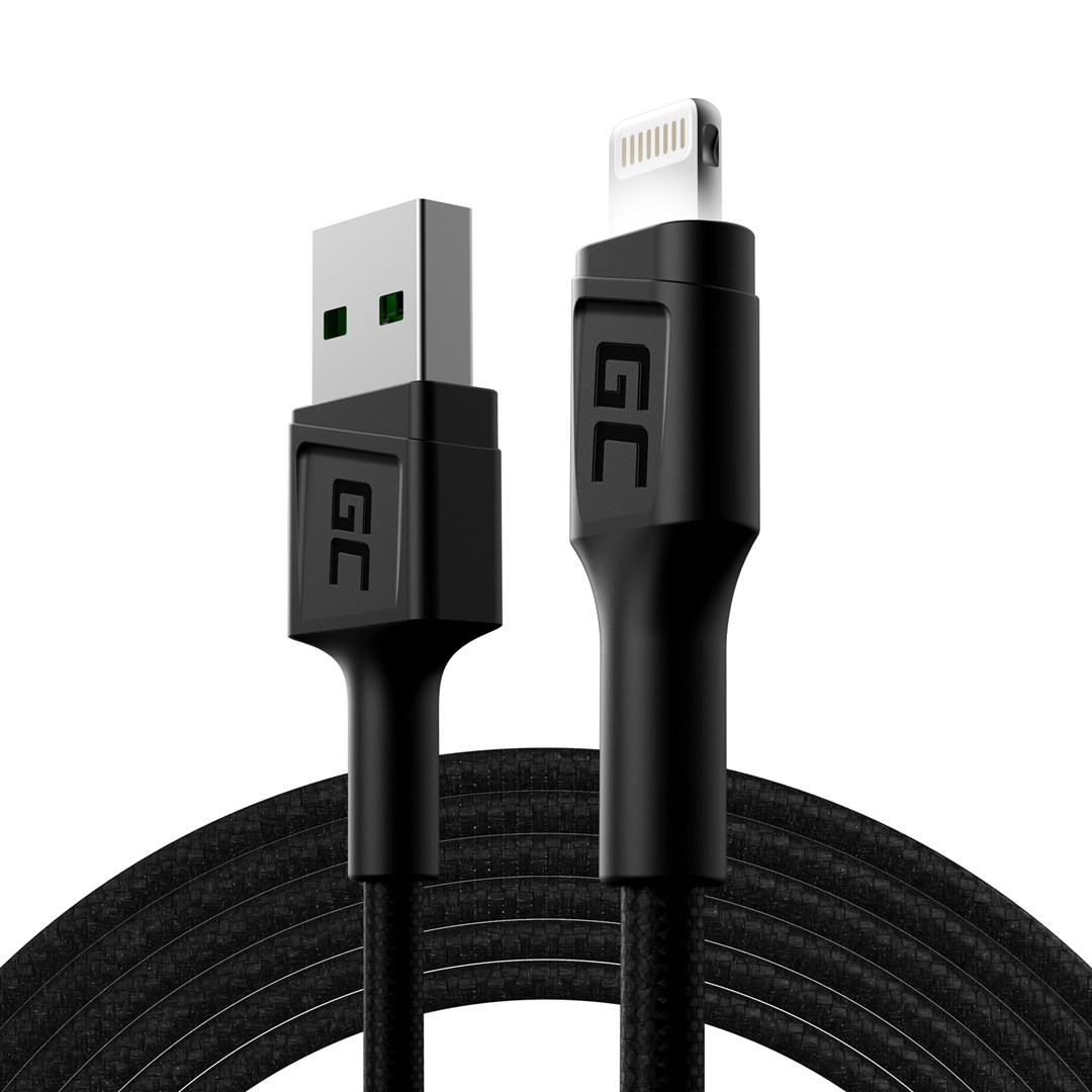 Green Cell KABGC12 lightning cable 2 m Black Green Cell KABGC12 lightning cable 2 m Black