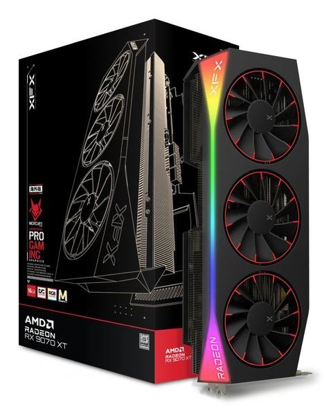 XFX Mercury Radeon RX 9070 XT OC Magnetic Air Edition RGB AMD 16 GB GDDR6 XFX Mercury Radeon RX 9070 XT OC Magnetic Air Edition RGB AMD 16 GB GDDR6