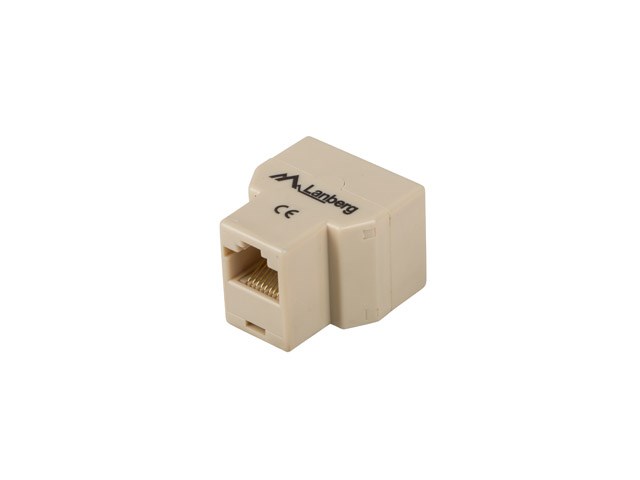 Lanberg AD-RJ45-2RJ45-OU network splitter Beige Lanberg AD-RJ45-2RJ45-OU network splitter Beige