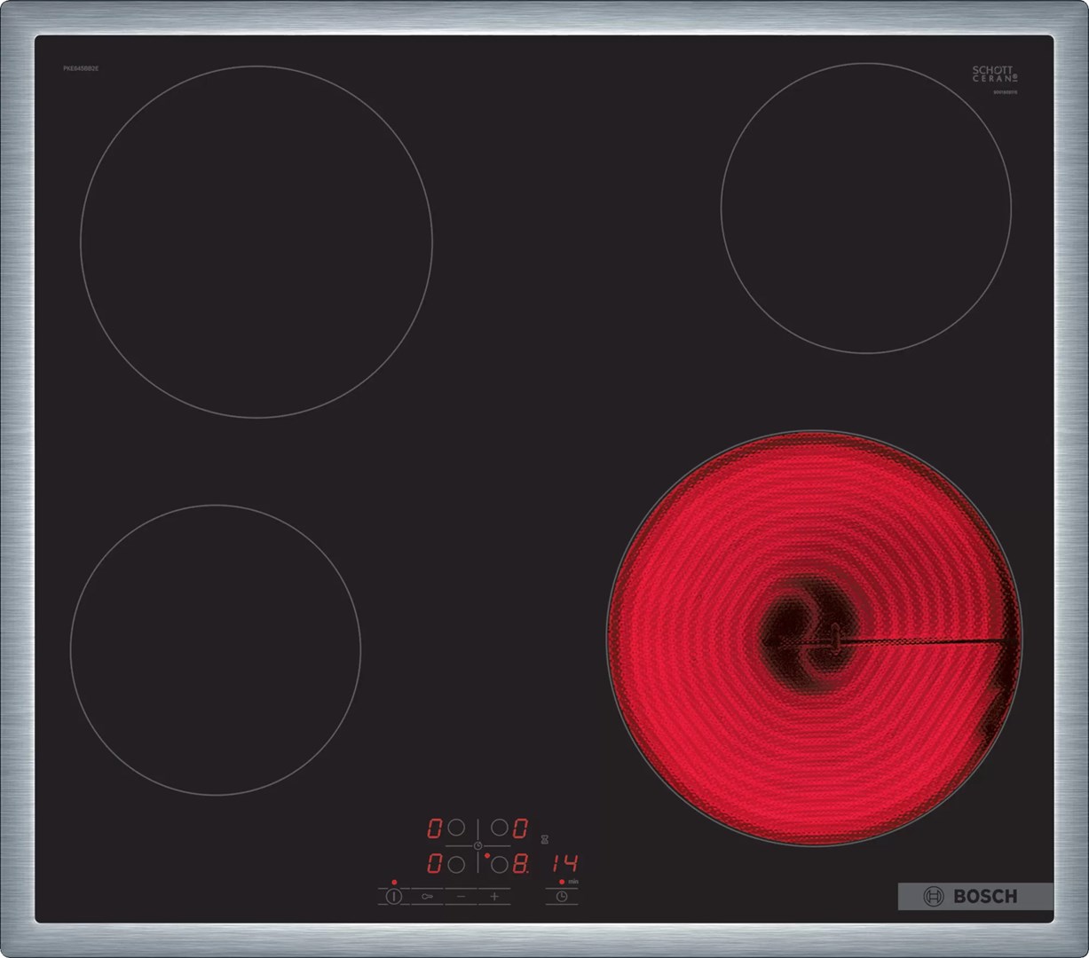 Bosch Serie 4 PKE645BB2E Hob Black Built-in Ceramic 4 zone(s) Bosch Serie 4 PKE645BB2E Hob Black Built-in Ceramic 4 zone(s)