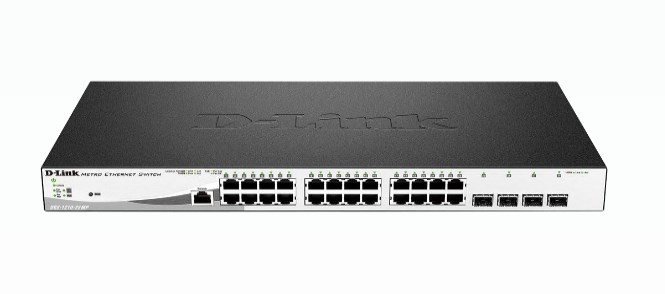 D-Link 28-Port Gigabit PoE+ Smart Managed Switch including 4 x 100/1000Mbps Combo Ports D-Link 28-Port Gigabit PoE+ Smart Managed Switch including 4 x 100/1000Mbps Combo Ports