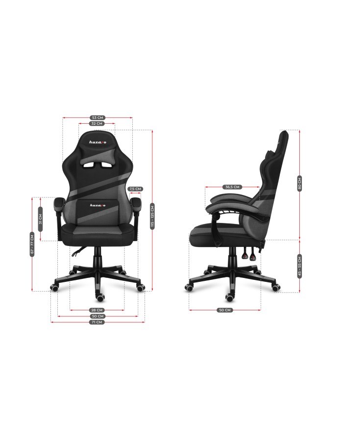 Gaming chair - Huzaro Force 4.4 Grey Mesh Gaming chair - Huzaro Force 4.4 Grey Mesh