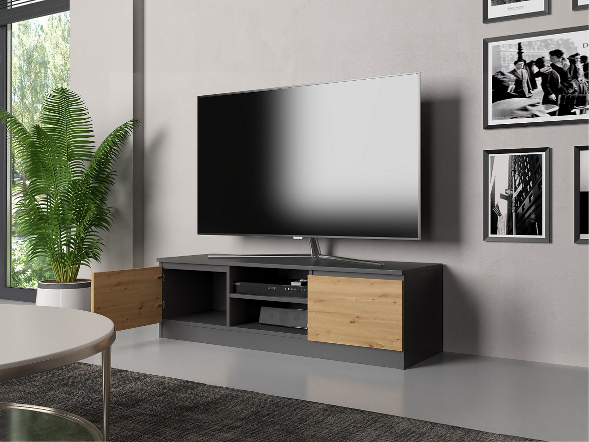 Topeshop RTV 120 ANTR/ARTIS TV stand/entertainment centre 2 shelves Topeshop RTV 120 ANTR/ARTIS TV stand/entertainment centre 2 shelves