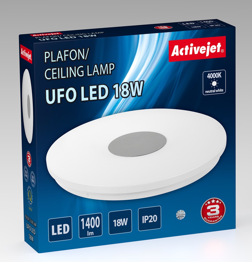Modern LED ceiling plafond Activejet UFO LED 18W Modern LED ceiling plafond Activejet UFO LED 18W