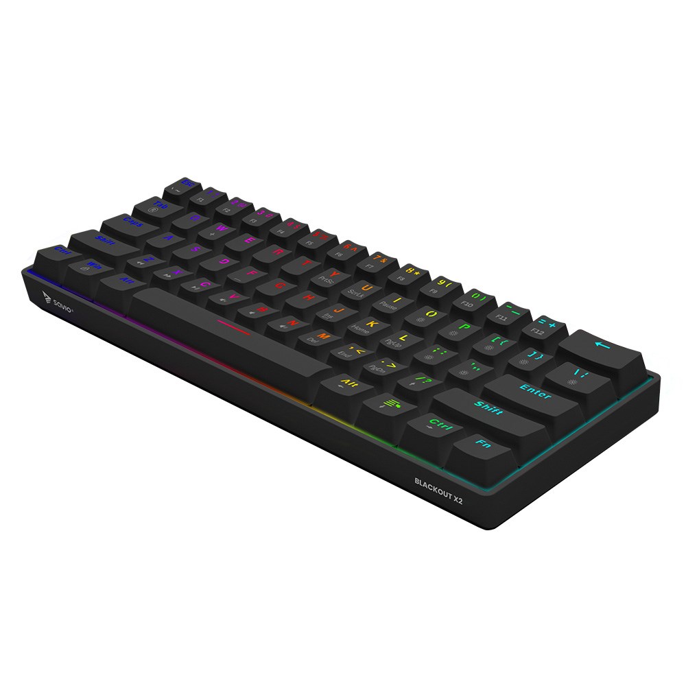 SAVIO BLACKOUT X2 Mechanical Keyboard OUTEMU Red, Hot Swap SAVIO BLACKOUT X2 Mechanical Keyboard OUTEMU Red, Hot Swap