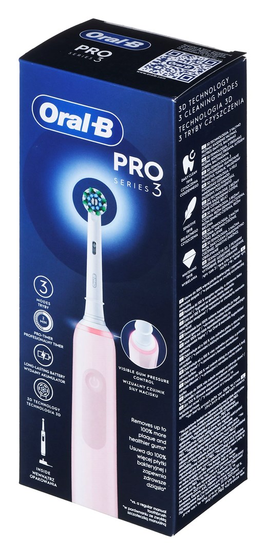 Braun electric toothbrush Oral-B PRO3 Pink X-Clean Braun electric toothbrush Oral-B PRO3 Pink X-Clean