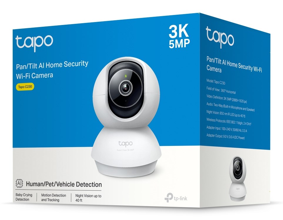 TP-Link Tapo C230 Bulb IP security camera Indoor 2880 x 1620 pixels Ceiling/Desk TP-Link Tapo C230 Bulb IP security camera Indoor 2880 x 1620 pixels Ceiling/Desk