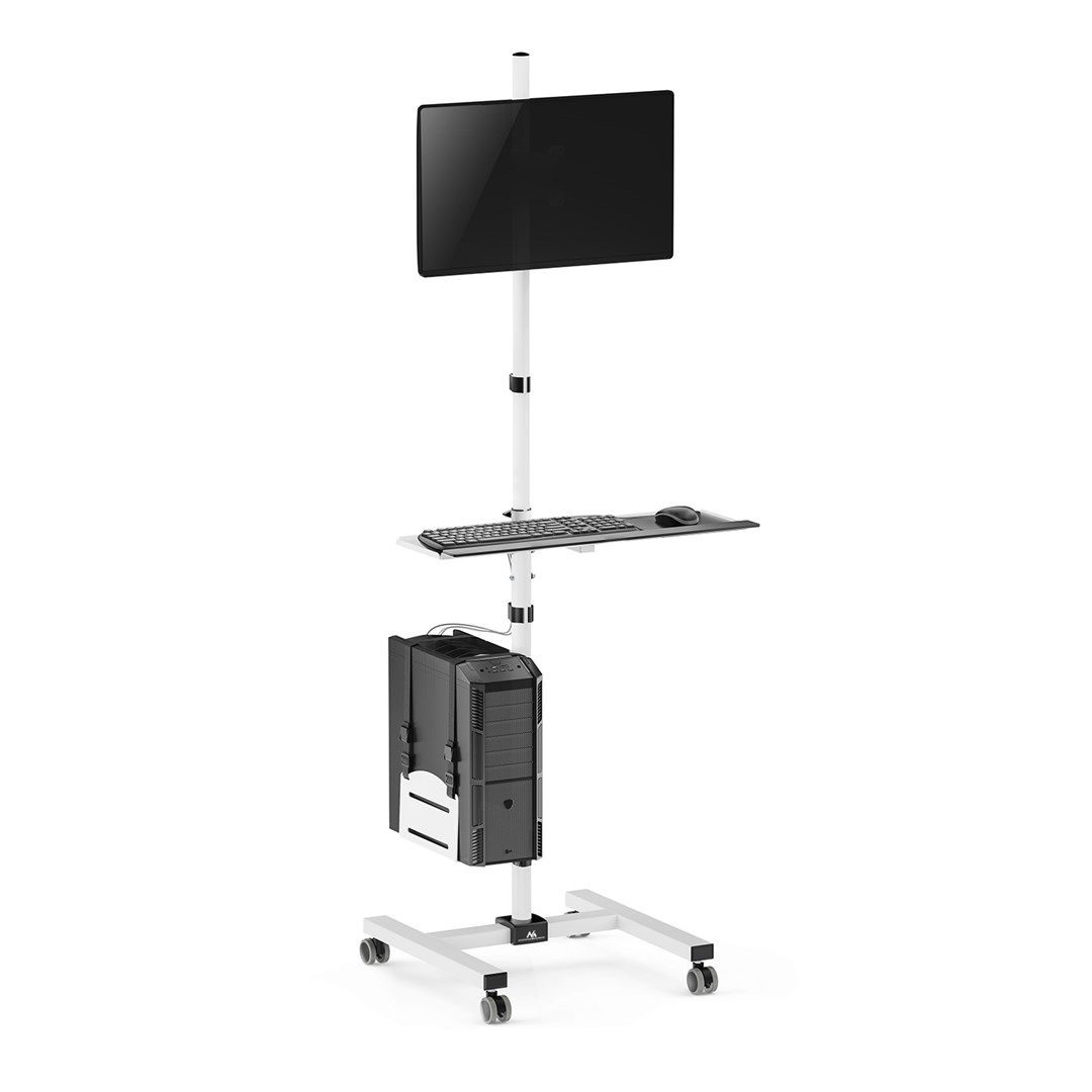Maclean professional laptop stand cart, mobile computer workstation on wheels, max 17"-32", max 20kg, MC-793 Maclean professional laptop stand cart, mobile computer workstation on wheels, max 17"-32", max 20kg, MC-793