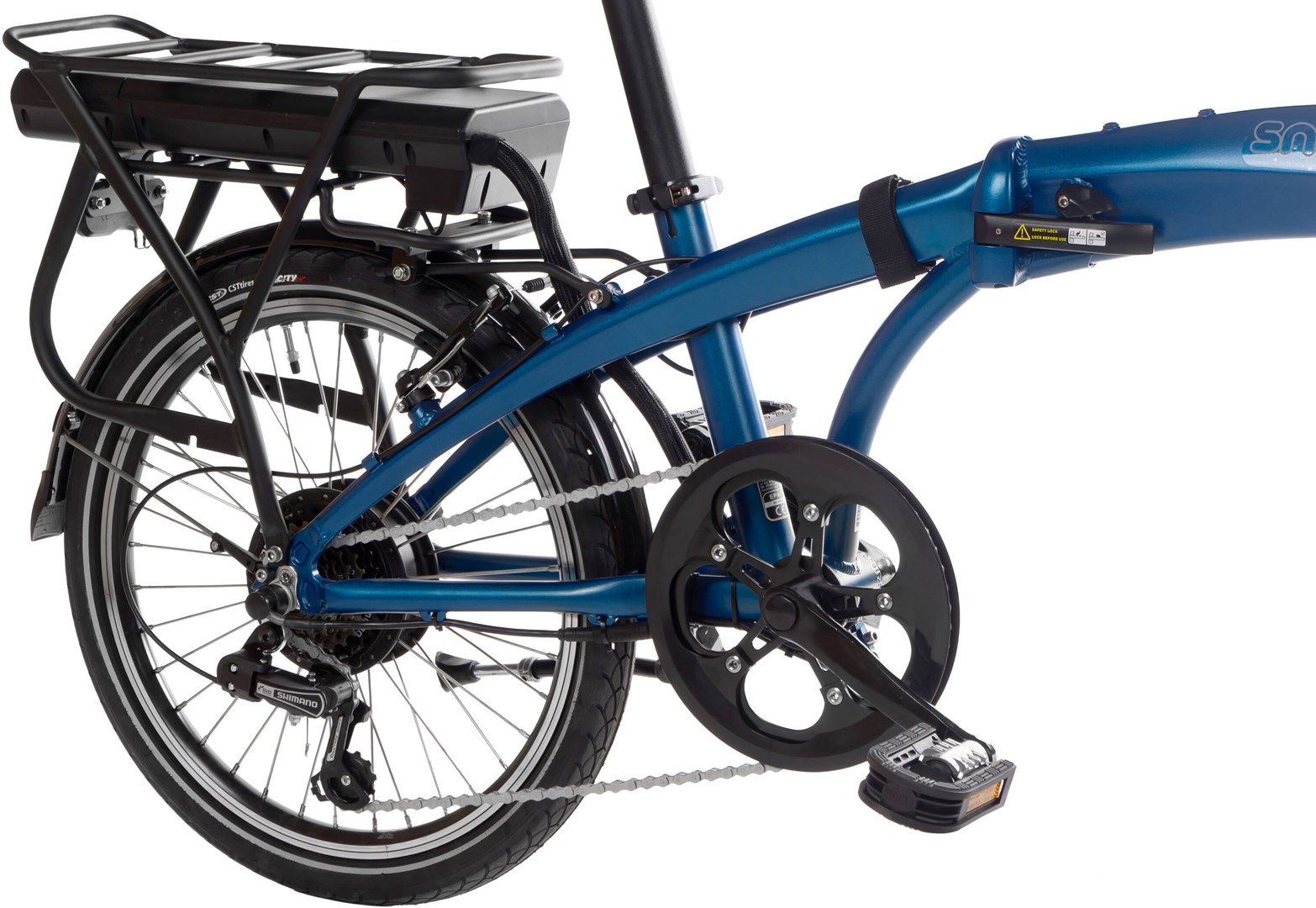 Snapp City-E folding electric bicycle, blue Snapp City-E folding electric bicycle, blue