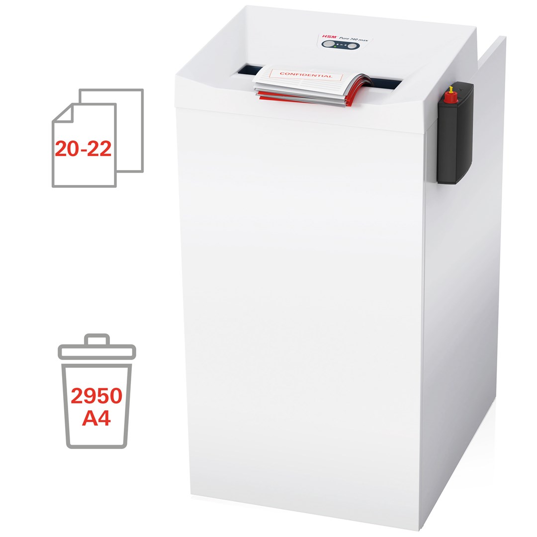 HSM Pure 740 max shredder, 240 l, 4,5x30 mm HSM Pure 740 max shredder, 240 l, 4,5x30 mm