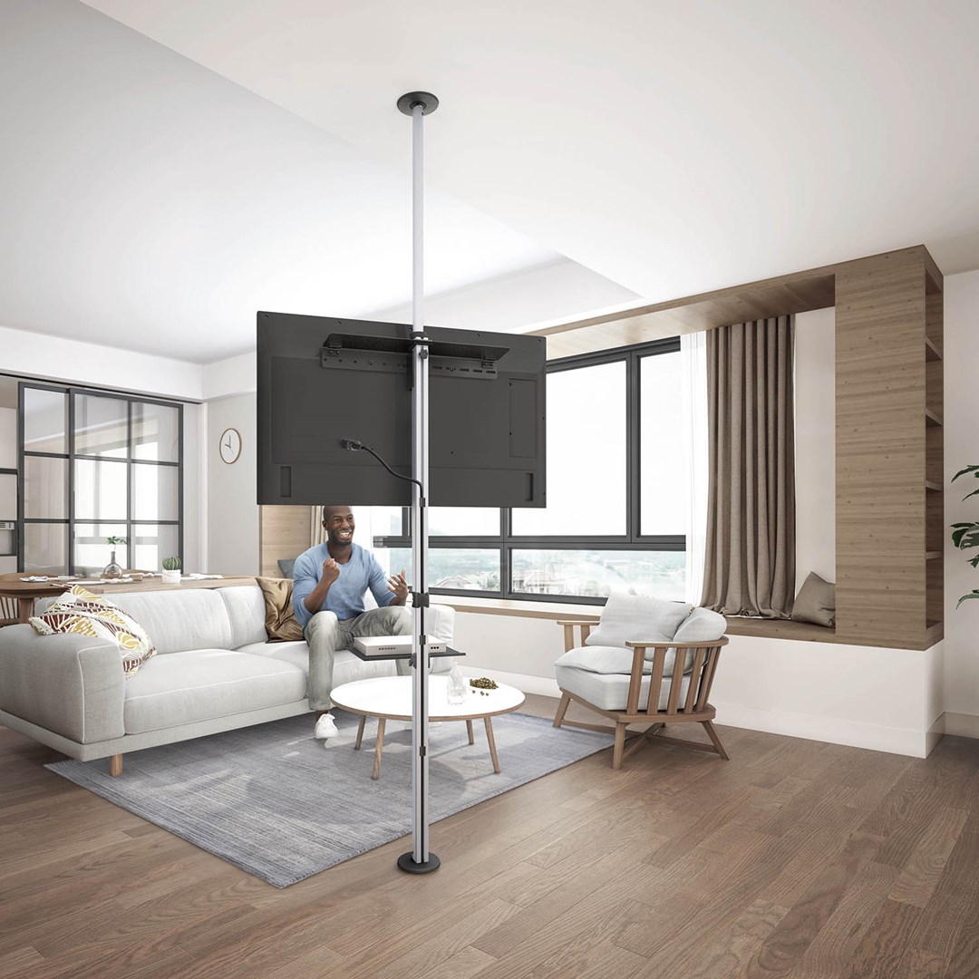 Telescopic TV holder, ceiling and floor with shelf Maclean MC-791N 37 "-70", max. 30 kg Telescopic TV holder, ceiling and floor with shelf Maclean MC-791N 37 "-70", max. 30 kg