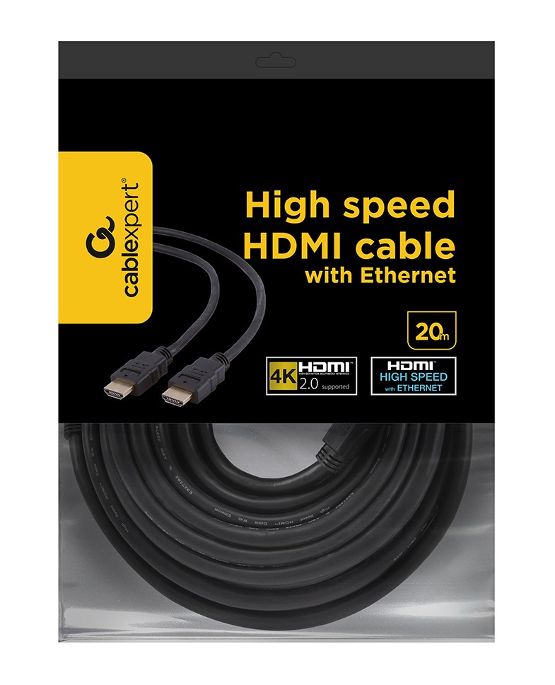 Gembird 20m HDMI HDMI cable HDMI Type A (Standard) Black Gembird 20m HDMI HDMI cable HDMI Type A (Standard) Black