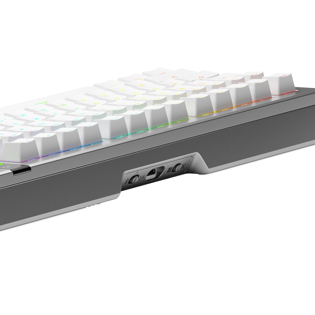 Glorious Gaming GMMK 3 PRO 75% Prebuilt Wireless Silver - US Glorious Gaming GMMK 3 PRO 75% Prebuilt Wireless Silver - US
