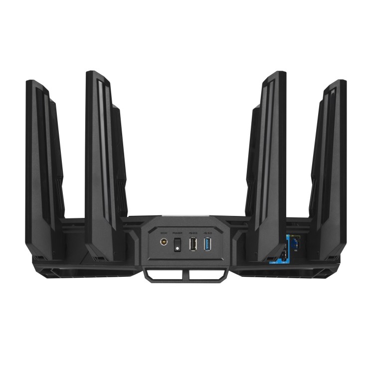 ASUS ROG Rapture GT-BE98 wireless router 10 Gigabit Ethernet Quad-band (2.4 GHz / 5 GHz-1 / 5 GHz-2 / 6 GHz) Black ASUS ROG Rapture GT-BE98 wireless router 10 Gigabit Ethernet Quad-band (2.4 GHz / 5 GHz-1 / 5 GHz-2 / 6 GHz) Black