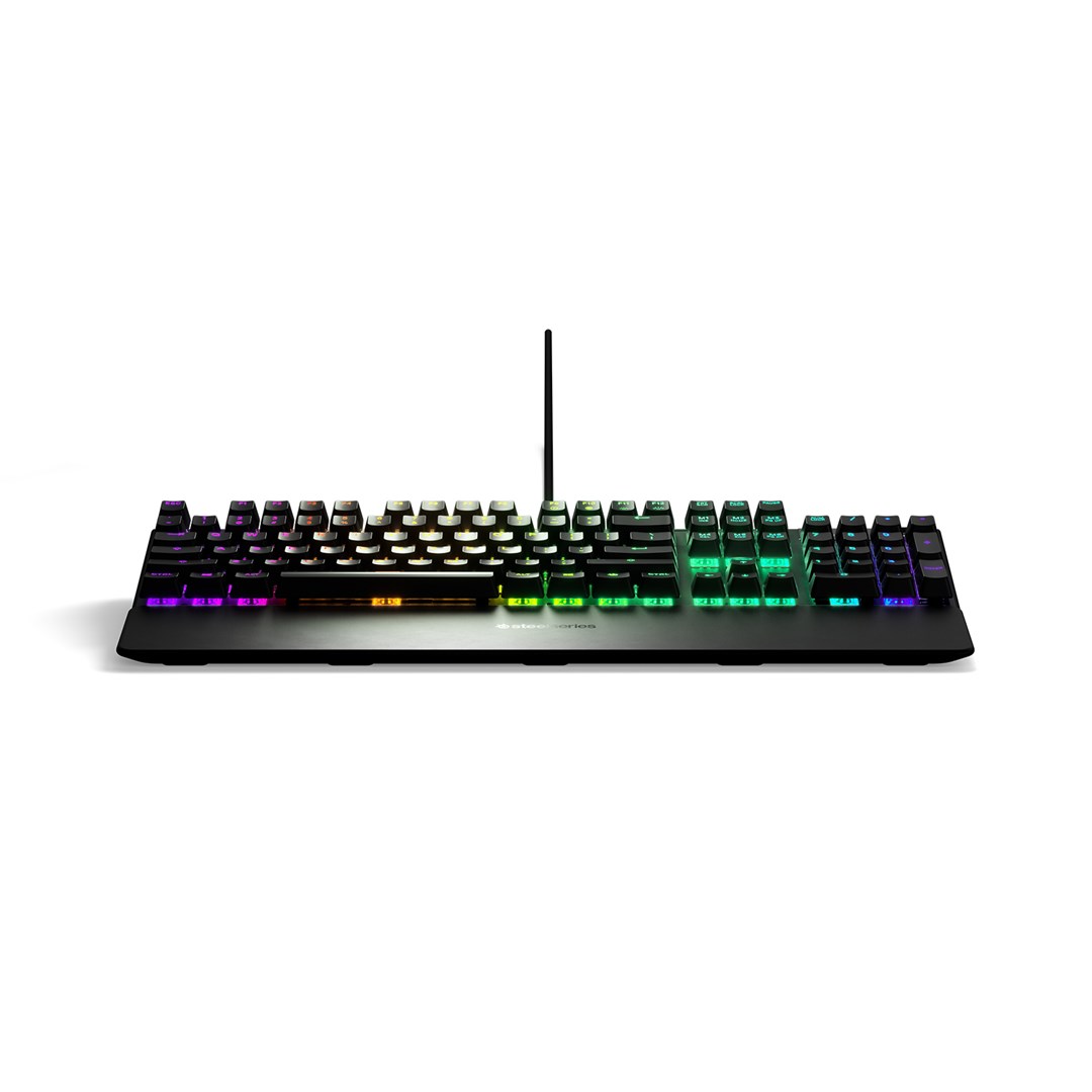 SteelSeries Apex 5 Gaming Keyboard, US Layout, Wired, Black SteelSeries Apex 5 Gaming keyboard Hybrid blue mechanical gaming switches guaranteed for 20 million keypresses, OLED Smart Display displays profiles, game info, Discord messages, and more, Aircra SteelSeries Apex 5 Gaming Keyboard, US Layout, Wired, Black SteelSeries Apex 5 Gaming keyboard Hybrid blue mechanical gaming switches guaranteed for 20 million keypresses, OLED Smart Display displays profiles, game info, Discord messages, and more, Aircra
