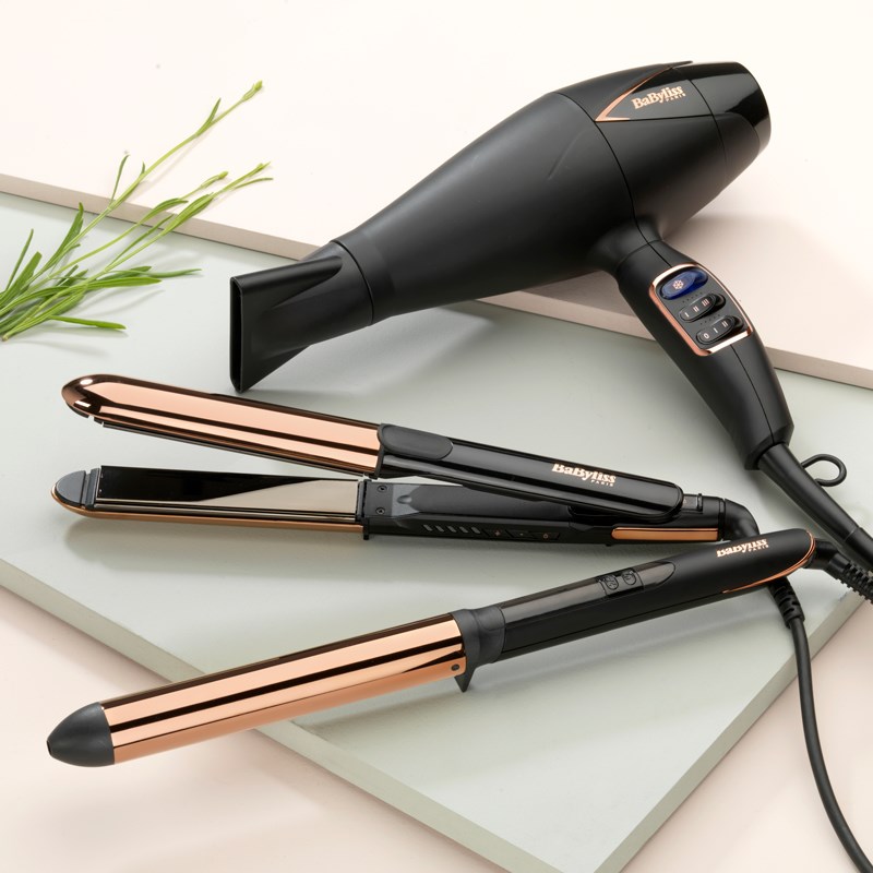 BaByliss Straight & Curl Brilliance Curling iron Warm Black, Rose 3 m BaByliss Straight & Curl Brilliance Curling iron Warm Black, Rose 3 m