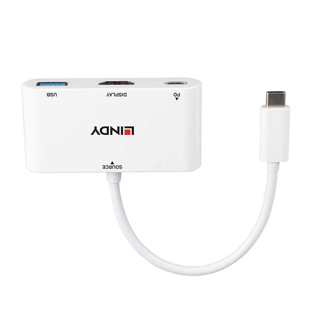 Lindy USB 3.2 Type C to HDMI Converter with USB Type A Port and Power Delivery Lindy USB 3.2 Type C to HDMI Converter with USB Type A Port and Power Delivery