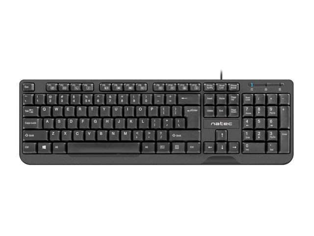 NATEC KEYBOARD TROUT SLIM USB, US LAYOUT, BLACK NATEC KEYBOARD TROUT SLIM USB, US LAYOUT, BLACK